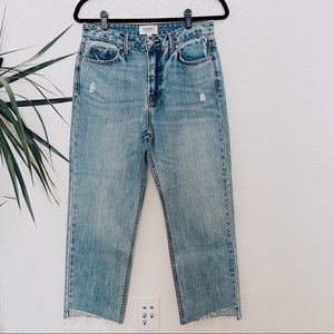 Cue The Sun Collection- Cropped Relaxed Fit Jeans